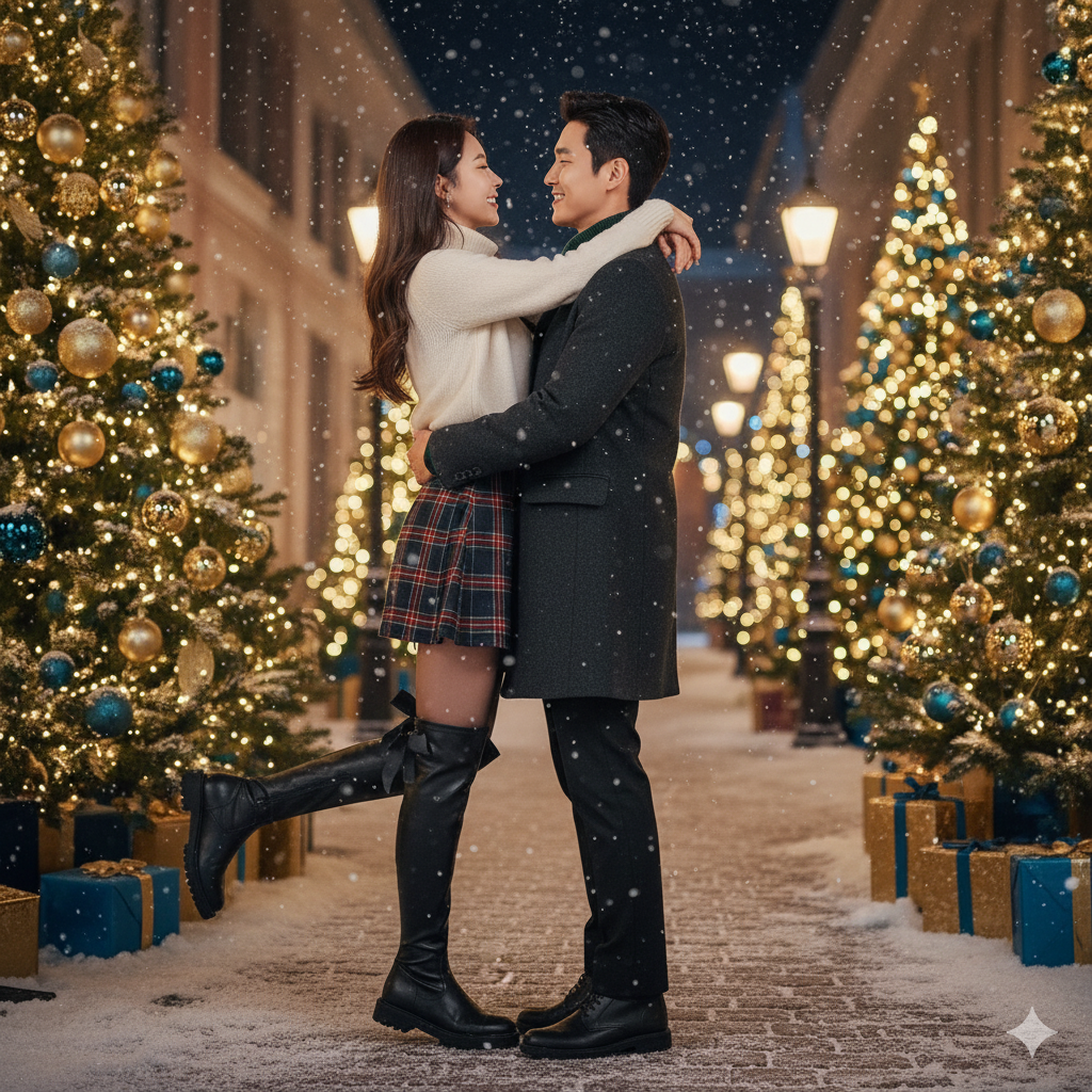 冬日女神・後蝴蝶結膝上靴