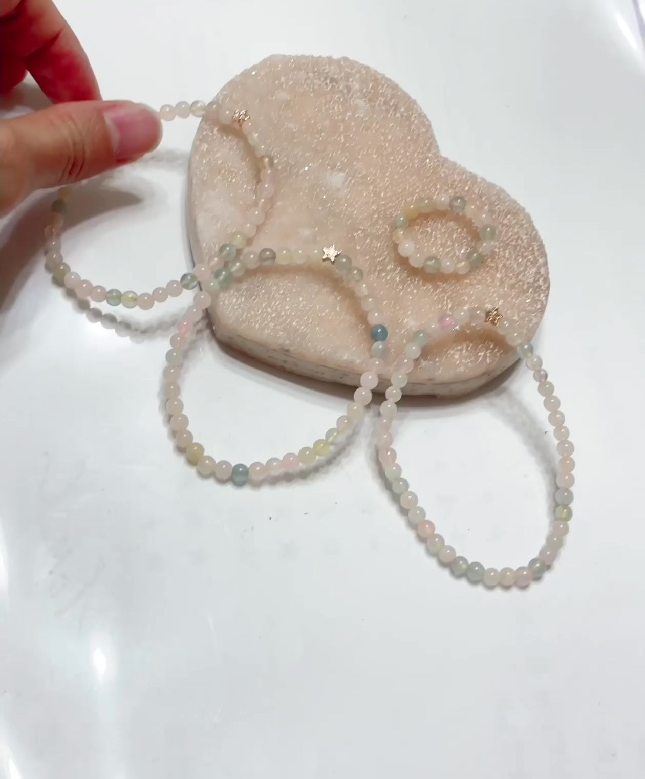 天然水晶❤️摩根石